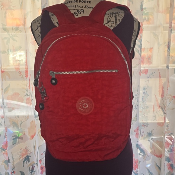 Kipling Red Backpack with Front Zipper - Picture 2 of 6